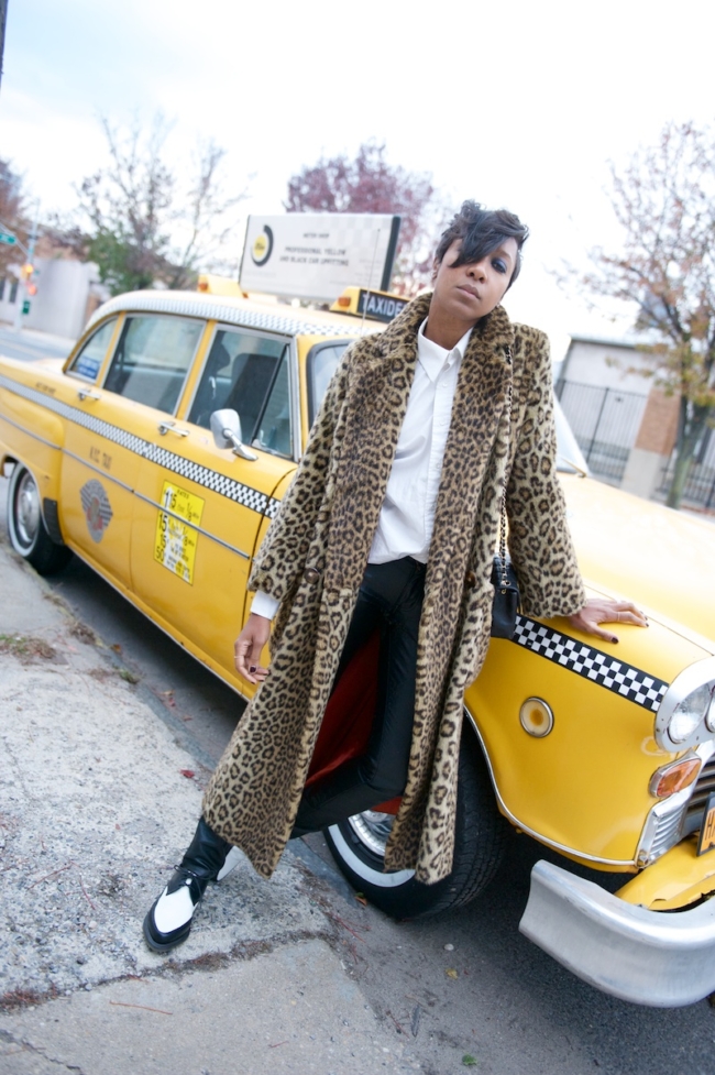 leopard print coat