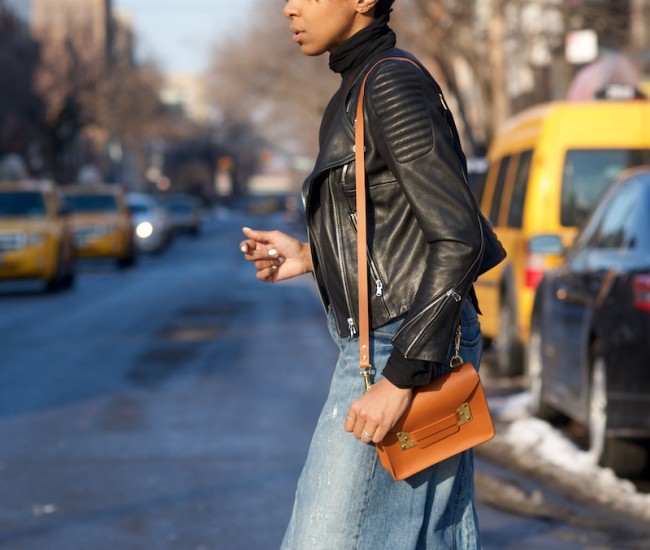 Tan leather shoulder bag