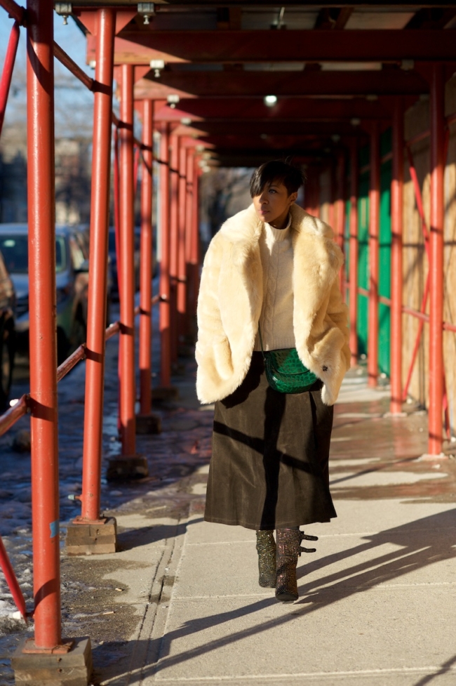Faux fur coat