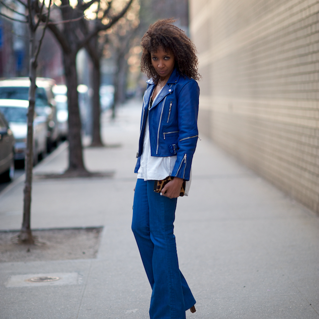 Blue Leather Jacket