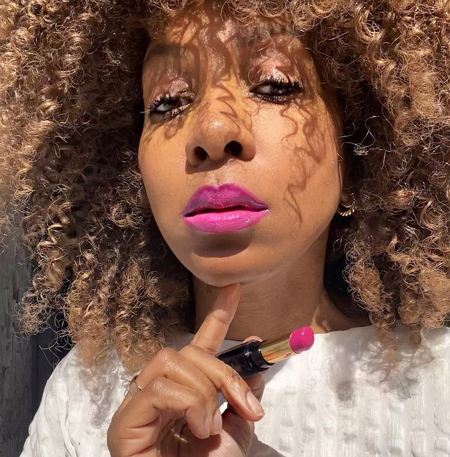 bright lipstick