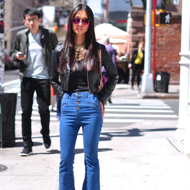 cropped denim jeans