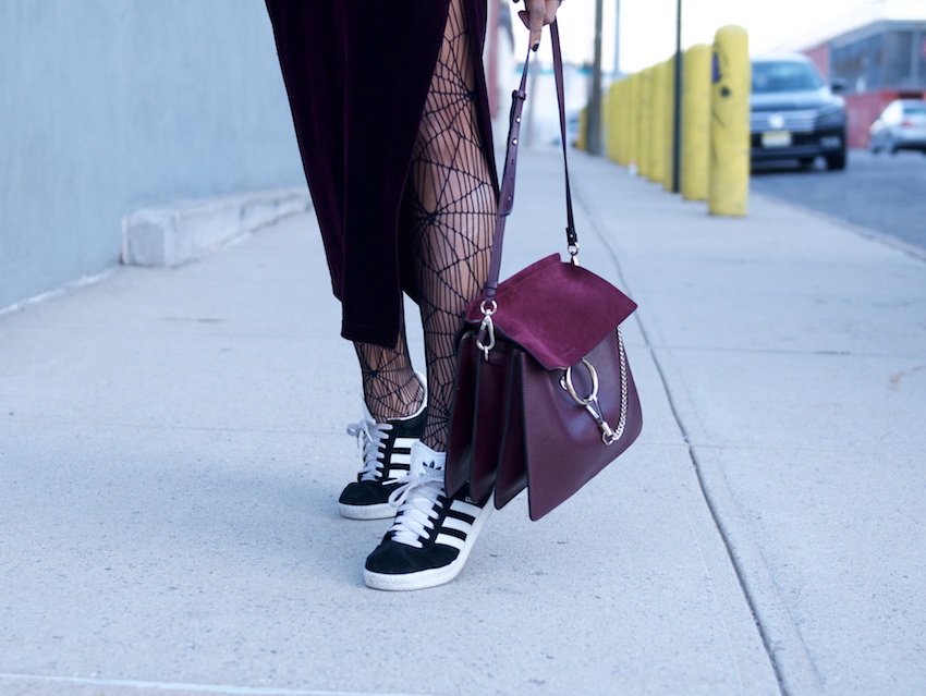 Chloe faye bag in dark purple 