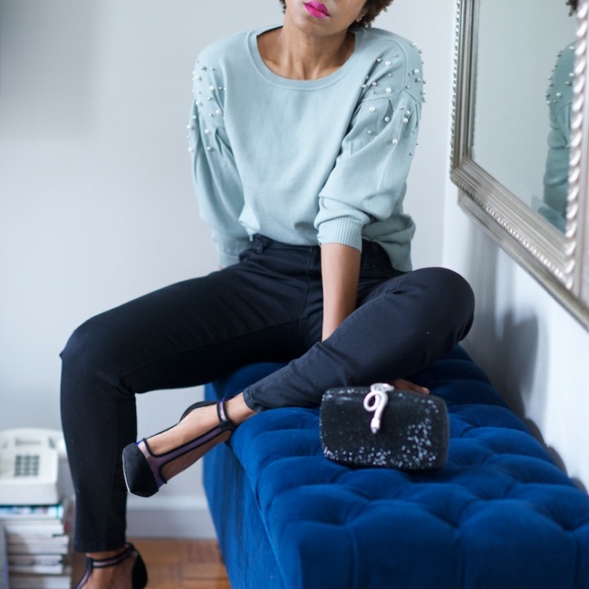 black skinny jeans