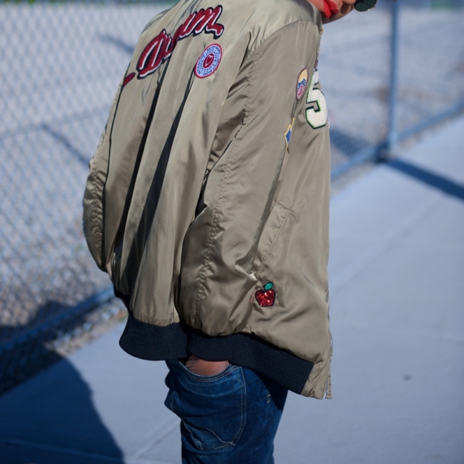 patchwork bomber jackets