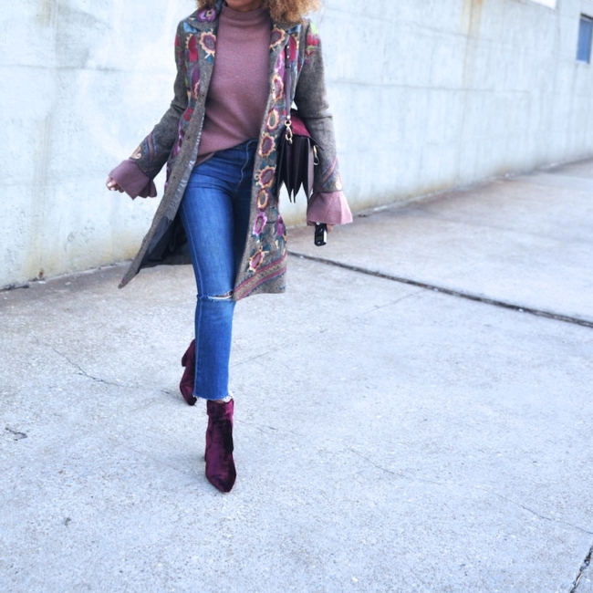 steve madden velvet ankle boots