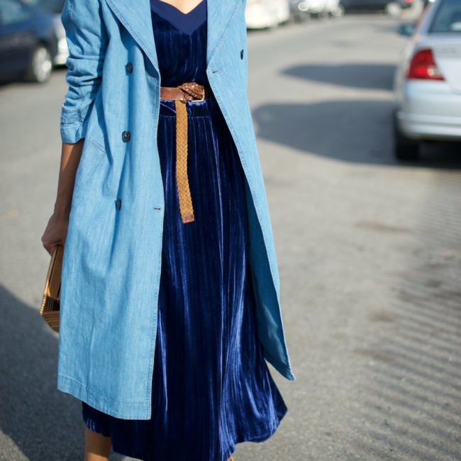 denim trench coat