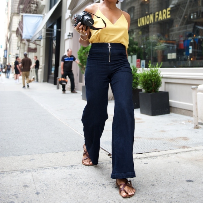wide leg denim jeans
