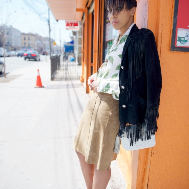 Fringe suede jacket
