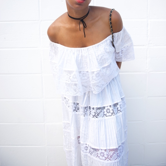 off the shoulder dress