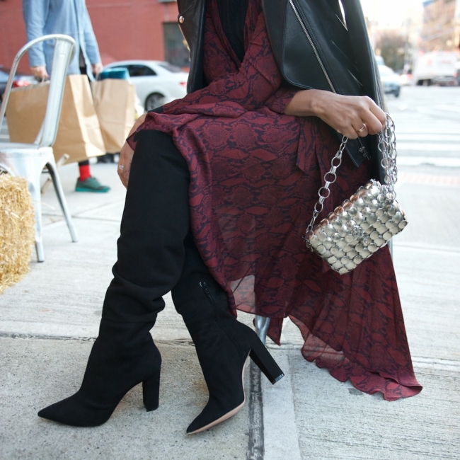 black suede over the knee boots