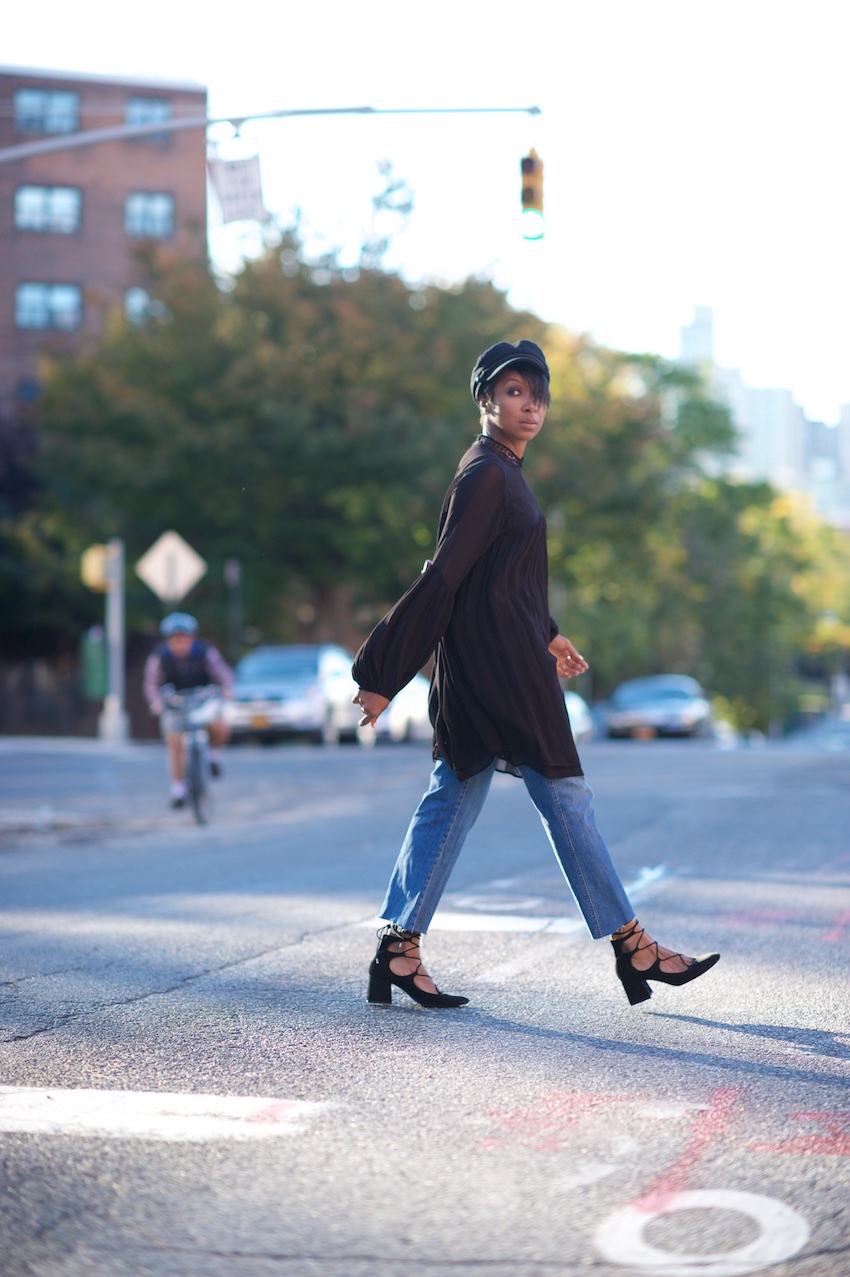 cropped flare jeans