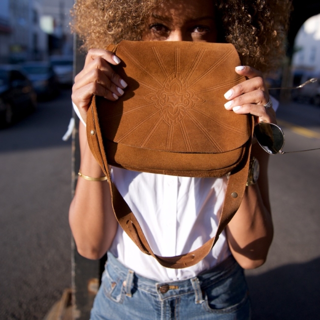suede vintage bags