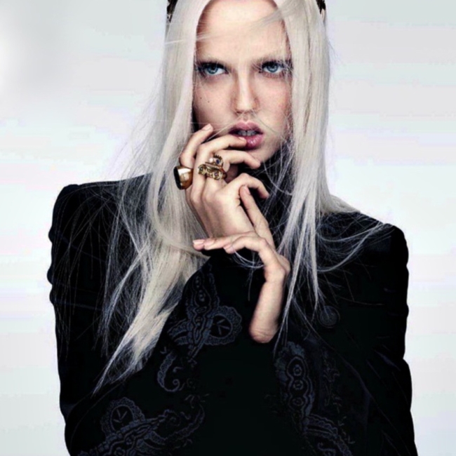 goth make up with goth girl clothing and goth dressing