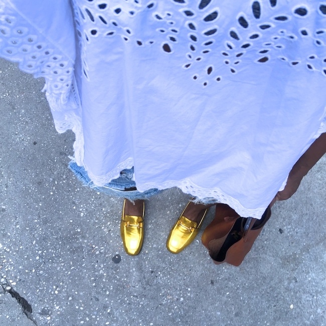 topshop karter metallic loafers
