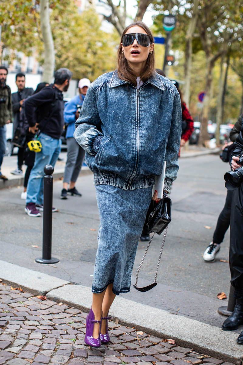 denim on denim street style