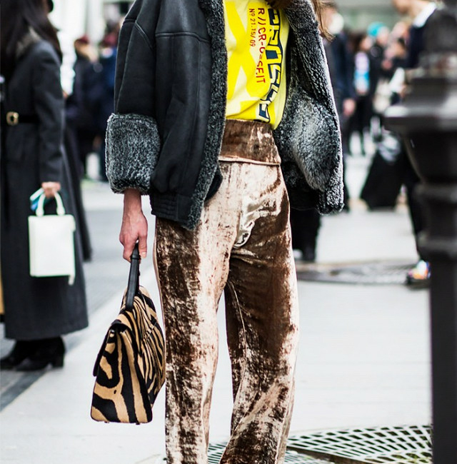 velvet trousers