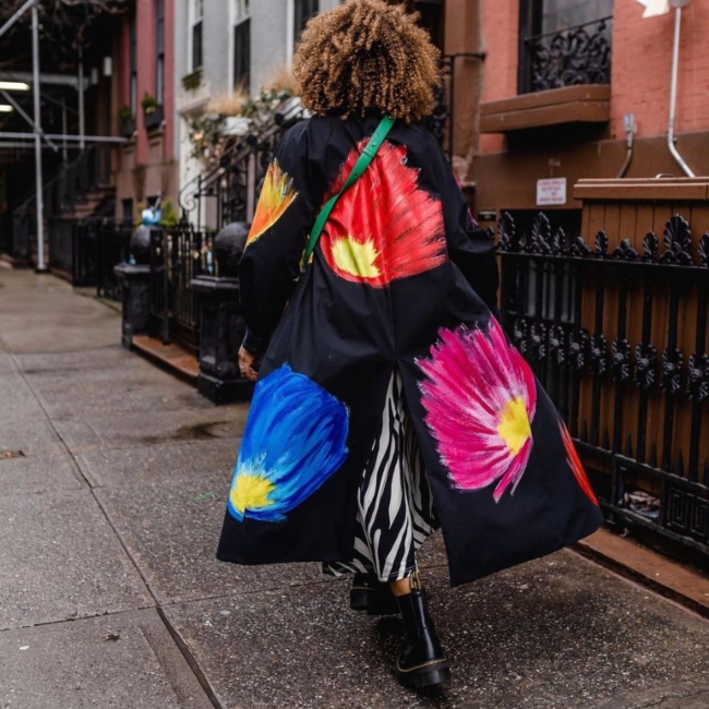 karen street style clashing prints