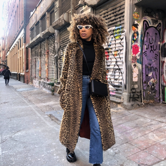 leopard print coat